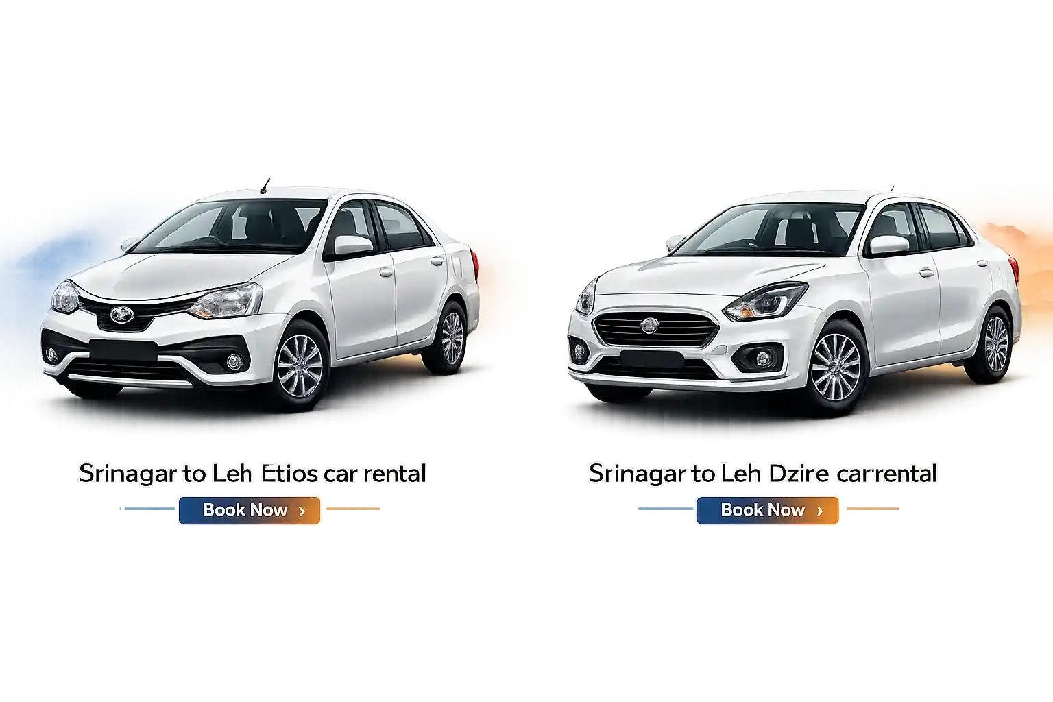 Sedan car rental from srinagar to leh