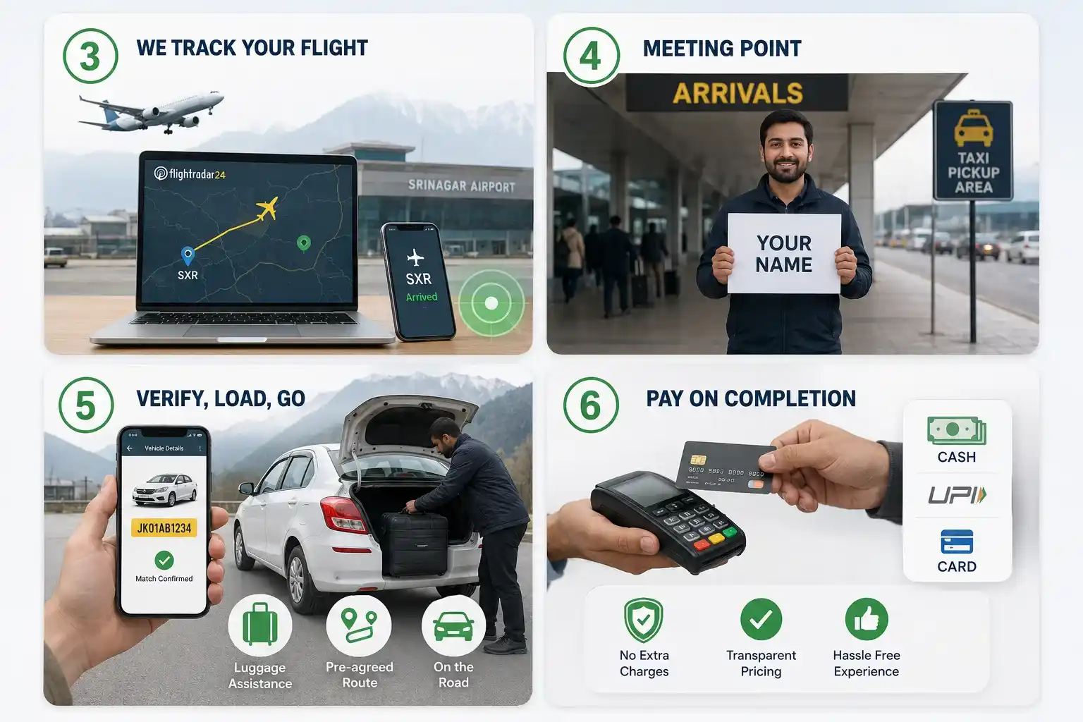Srinagar Airport cab service