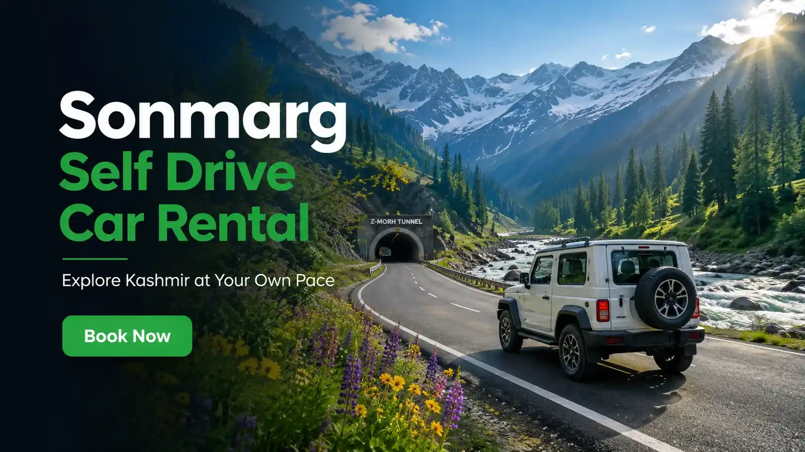 Srinagar to Sonmarg self drive car rental