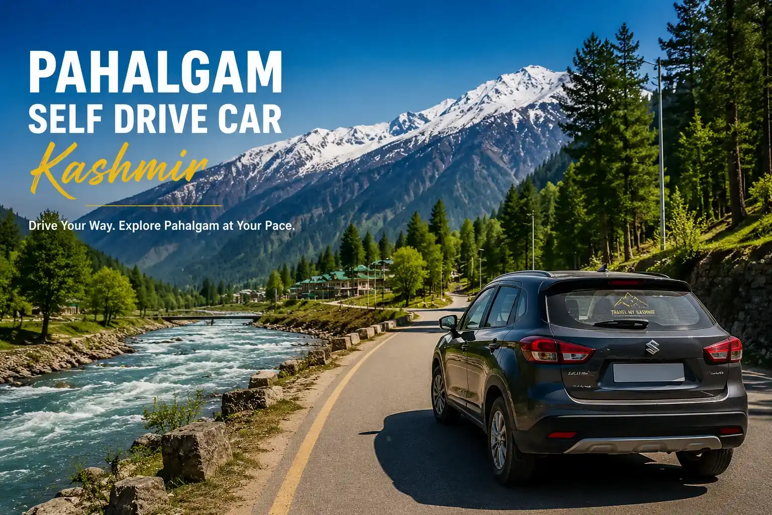 Pahalgam self drive car rental by Car Rental Kashmir