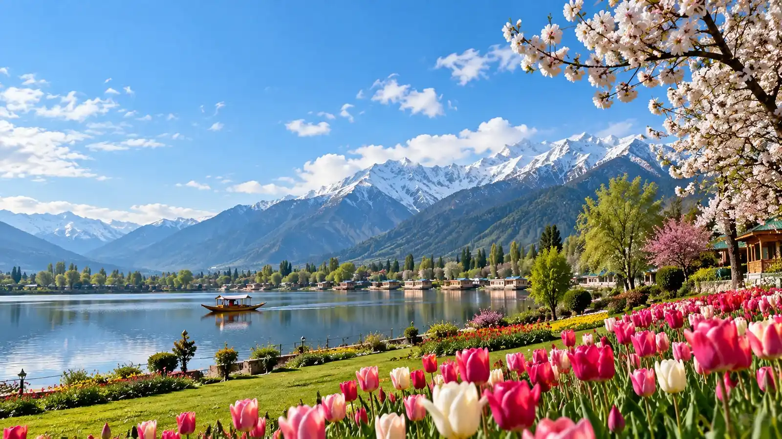 Spring March to May — Tulips and Blossoms, Best time to visit kashmir