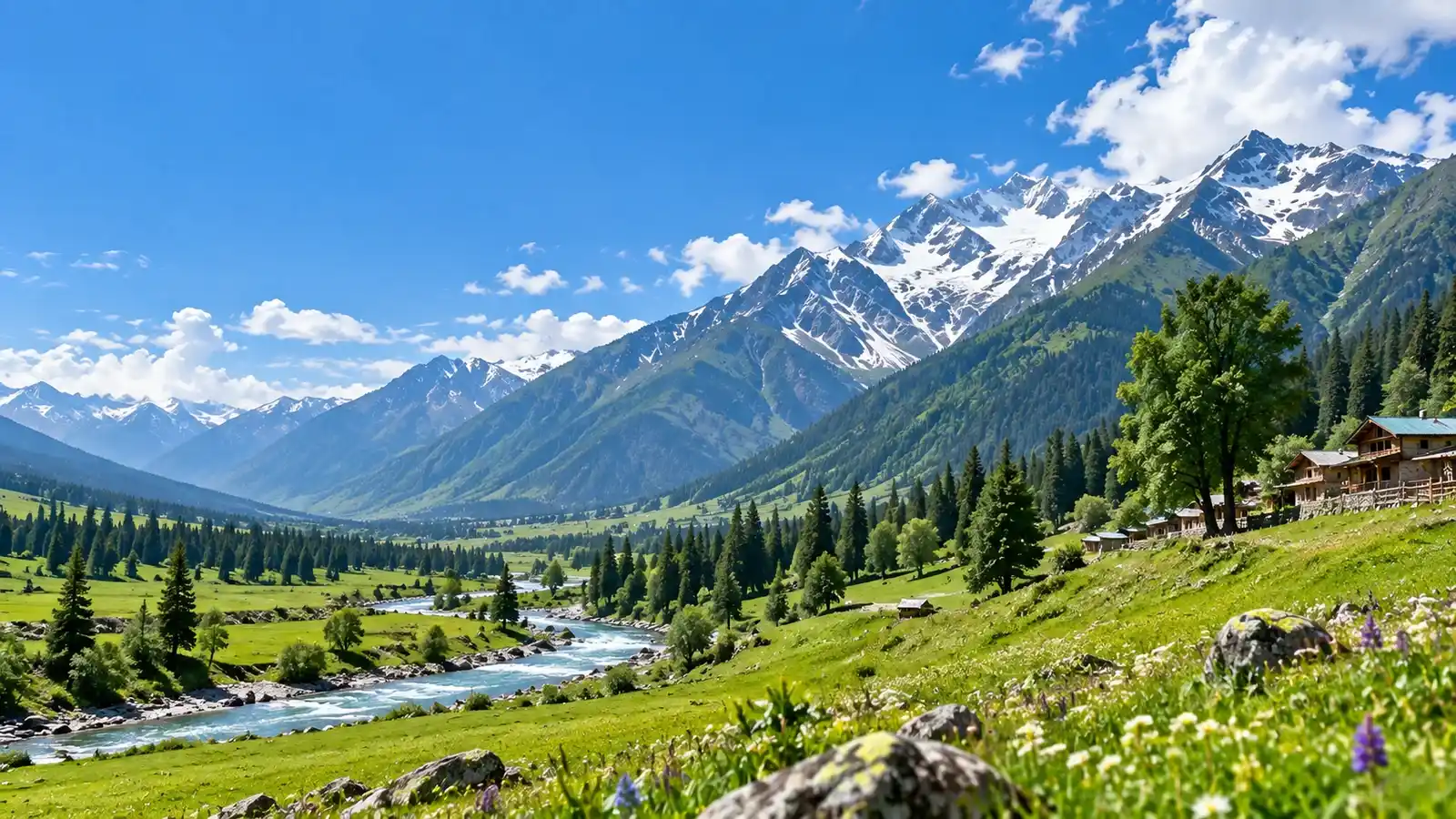Summer June to August — Green Valleys and Mountain Escapes, Best time to visit kashmir travel guide